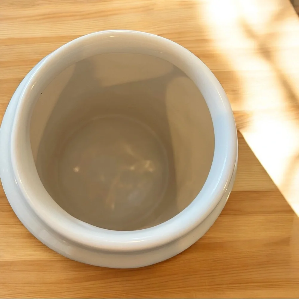 Rae Dunn Sweets Artisan Collection Ceramic Jar with Blue Grid Design